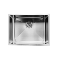 Pelican PL-HA108 R15 16G Handmade 16 Gauge Stainless Steel Undermount Kitchen Sink 23'' x 18'' w/ Micro Radius Corners